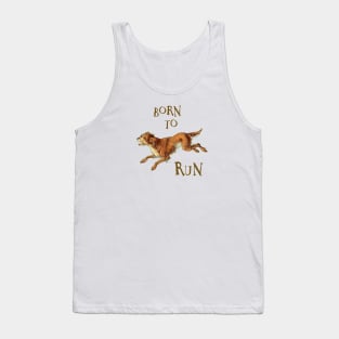 Dog Illustration with Text Tank Top